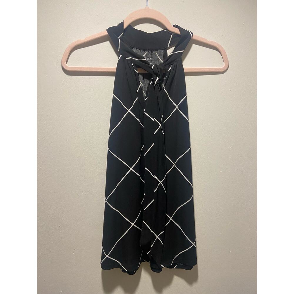 Lane Bryant black and white tip tank top